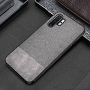 For Galaxy Note 10 Pro / Note 10+ Shockproof Splicing PU + Cloth Texture PC + TPU Protective Case (Grey)