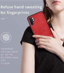 For Galaxy Note 10 Pro / Note 10+ Shockproof Splicing PU + Cloth Texture PC + TPU Protective Case (Grey)