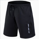 Men Stretch Quick-drying Casual Shorts (Color:Black Size:XXL)