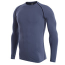 SIGETU Men Quick-drying Long-sleeved Elastic Sportwear
