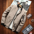Men Casual Fashion Jacket (Color:Khaki Size:5XL)
