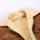 Men Locomotive PU Leather Plus Velvet Jacket (Color:Red Size:XXXL)