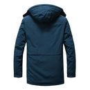 Men Long Style Warm Cotton Clothing (Color:Army Green Size:XXXL)