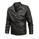 Fashionable Men Leather Jacket (Color:Black Size:4XL)