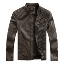 Fashionable Men Leather Jacket (Color:Coffee Size:M)