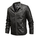 Autumn And Winter Fashion Tide Male Leather Jacket (Color:Black Size:XL)