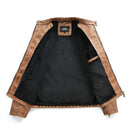 Autumn And Winter Fashion Tide Male Leather Jacket (Color:Coffee Size:M)
