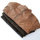 Autumn And Winter Fashion Tide Male Leather Jacket (Color:Coffee Size:M)