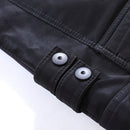 Men Casual Leather Jacket Coat (Color:Coffee Size:XL)