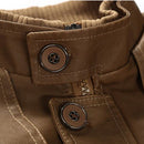 Men Long Style Leather Jacket Coat (Color:Black Grey Size:XXL)