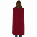 Women Casual Cape Unbuttoned Shawl Coat(Color:Black Size:L)