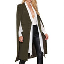 Women Casual Cape Unbuttoned Shawl Coat(Color:Army Green Size:XXL)