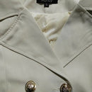 Slim Mid-length Commuter Jacket Trench Coat (Color:Beige Size:M)