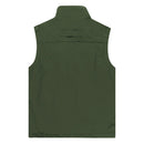 Men Sleeveless Stand Collar Loose Vest Multi-pockets Vest (Color:Dark Blue Size:M)