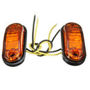 YWXLight 10-30V Oval Clearing Truck Trailer Side Marker Light (Orange)