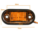 YWXLight 10-30V Oval Clearing Truck Trailer Side Marker Light (Orange)