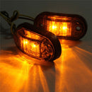 YWXLight 10-30V Oval Clearing Truck Trailer Side Marker Light (Orange)