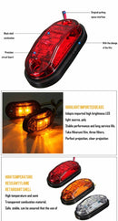 YWXLight 10-30V Oval Clearing Truck Trailer Side Marker Light (Orange)