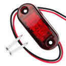 YWXLight 10-30V Oval Clearing Truck Trailer Side Marker Light (Red)