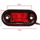 YWXLight 10-30V Oval Clearing Truck Trailer Side Marker Light (Red)