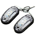 YWXLight 10-30V Oval Clearing Truck Trailer Side Marker Light (White)