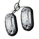 YWXLight 10-30V Oval Clearing Truck Trailer Side Marker Light (White)