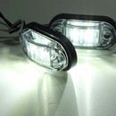 YWXLight 10-30V Oval Clearing Truck Trailer Side Marker Light (White)