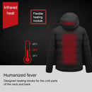 Men and Women Intelligent Constant Temperature USB Heating Hooded Cotton Clothing Warm Jacket (Color:Light Grey Size:M)