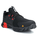 Jiefu Anti Smash And Stab Resistant Lightweight Breathable Anti Odor Flying Fabric Safety Shoes (Color:Black Size:37)