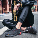 Jiefu Anti Smash And Stab Resistant Lightweight Breathable Anti Odor Flying Fabric Safety Shoes (Color:Black Size:41)