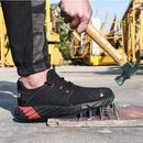 Jiefu Anti Smash And Stab Resistant Lightweight Breathable Anti Odor Flying Fabric Safety Shoes (Color:Black Size:41)
