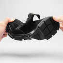 Jiefu Anti Smashing, Anti Piercing, Waterproof And Oil Resistant Electric Welding High Top Safety Shoes (Color:Black Size:40)
