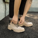 Jiefu Anti Smashing, Anti Piercing, Waterproof And Oil Resistant Electric Welding High Top Safety Shoes (Color:Sand Color Size:37)