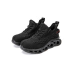 Jiefu Breathable Flying Fabric Anti Smashing And Anti Piercing Insulating Safety Shoes (Color:Black Size:37)