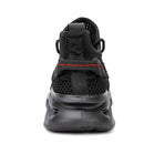 Jiefu Breathable Flying Fabric Anti Smashing And Anti Piercing Insulating Safety Shoes (Color:Black Size:37)