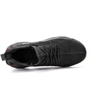 Jiefu Breathable Flying Fabric Anti Smashing And Anti Piercing Insulating Safety Shoes (Color:Black Size:48)