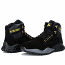 Jiefu Light And Breathable Steel Head Anti Smashing, Anti Piercing, Anti Slip And Waterproof Safety Shoes (Color:High Top Black Size:41)
