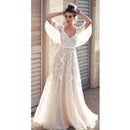Sexy Lace V-neck Open Back Dress (Color:White Size:XL)