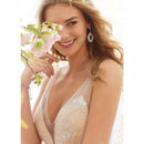 Solid Color Sexy V-neck Dress (Color:White Size:XXL)