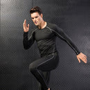 Exercise Fitness Running Training Breathable Quick Dry Elastic Tights (Color:Grey Size:XXL)
