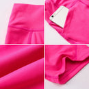 High Elastic Medium High Waist Fitness Exercise Quick Drying Sweat Wicking Tight Shorts With Pocket (Color:Grey Size:M)