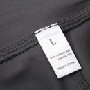 High Waist Yoga Slant Pocket Exercise Quick Dry Tight Elastic Fitness Shorts (Color:Grey Size:M)