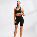 High Waist Yoga Slant Pocket Exercise Quick Dry Tight Elastic Fitness Shorts (Color:Wine Red Size:S)