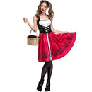 Little Red Riding Hood Costume For Adults Cosplay (Color:Red Size:L)