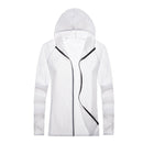 Lovers Hooded Outdoor Windproof And UV Proof Sun Proof Clothes (Color:White Size:XXXL)