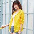 Lovers Hooded Outdoor Windproof And UV Proof Sun Proof Clothes (Color:Yellow Size:XXL)