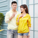 Lovers Hooded Outdoor Windproof And UV Proof Sun Proof Clothes (Color:Yellow Size:XXL)