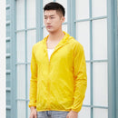 Lovers Hooded Outdoor Windproof And UV Proof Sun Proof Clothes (Color:Yellow Size:XXXXL)
