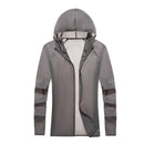 Lovers Hooded Outdoor Windproof And UV Proof Sun Proof Clothes (Color:Dark Gray Size:XXXL)