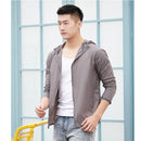 Lovers Hooded Outdoor Windproof And UV Proof Sun Proof Clothes (Color:Dark Gray Size:XXXL)